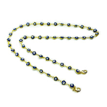 Load image into Gallery viewer, Evil Eye 🧿 Red, Blue, Turquoise - Classic Link Face Mask Chain Holder 25.5 Inch
