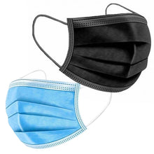 Load image into Gallery viewer, Disposable Face Mask - Black / Blue
